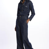 frame DARTED WIDE LEG JEANBLU