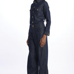 frame DARTED WIDE LEG JEANBLU