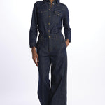 frame DARTED WIDE LEG JEANBLU