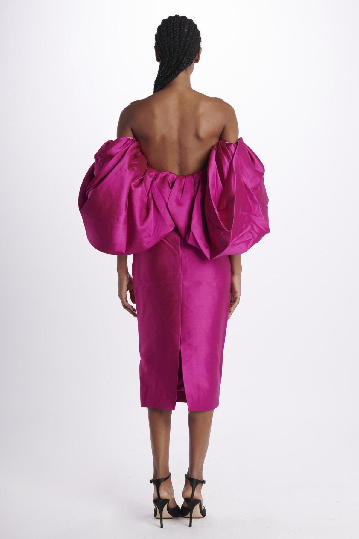 solace MARCIAMIDIDRESSFUCHSIA