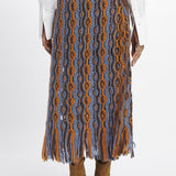 sea ny DREWMACRAMEKNITSKIRT073BLUE