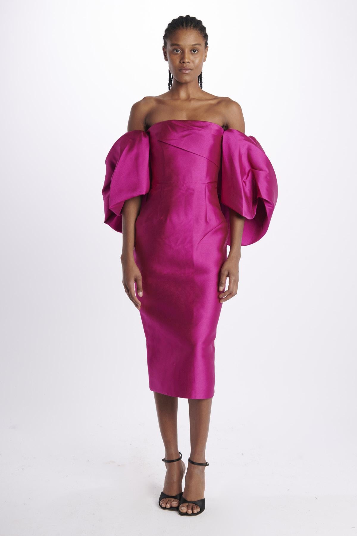 solace MARCIAMIDIDRESSFUCHSIA