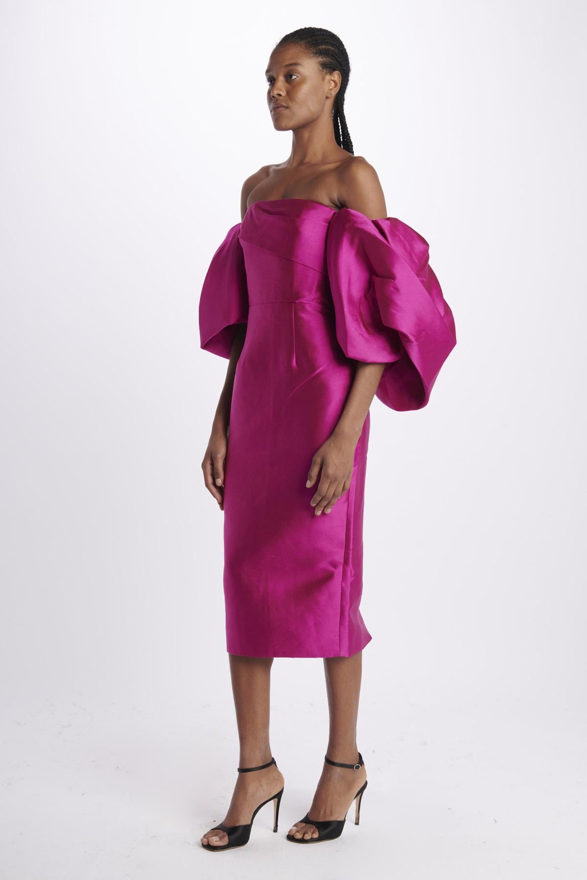 solace MARCIAMIDIDRESSFUCHSIA