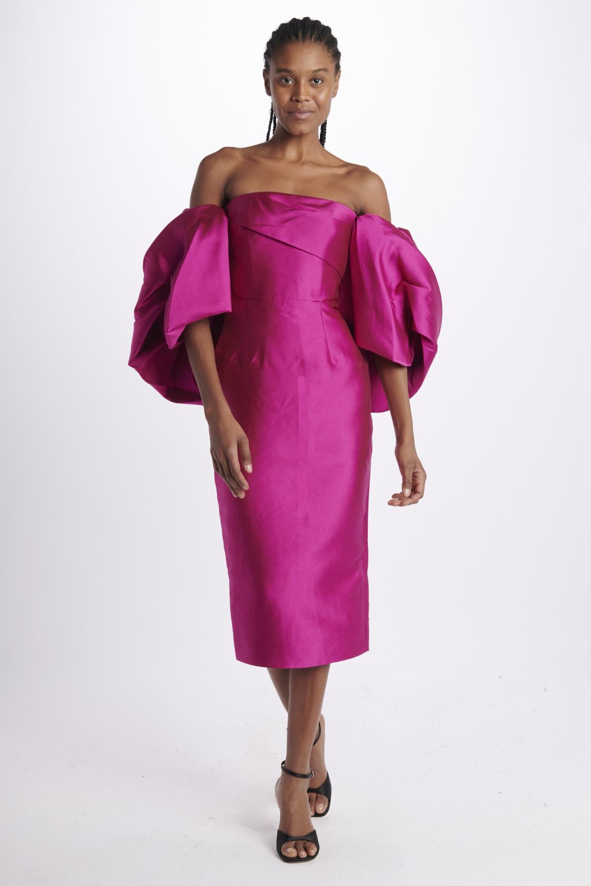 solace MARCIAMIDIDRESSFUCHSIA