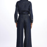 frame DARTED WIDE LEG JEANBLU