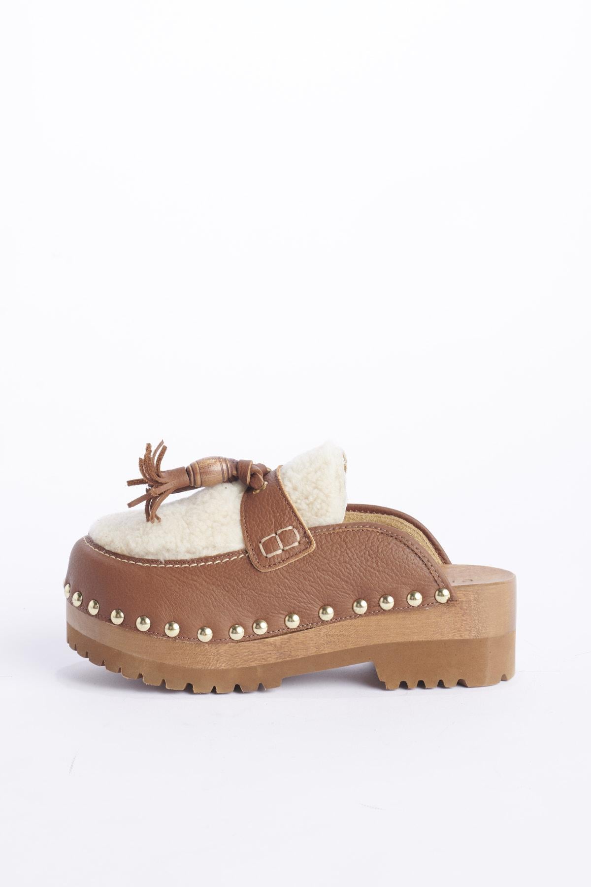 jejia JDPF23FO10036936LAOFERCLOGS6TAN LEATHER